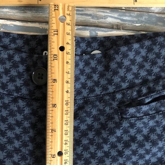 Betabrand Dress Pants Womens Sz Small Dog houndstooth Print Blue gray Yoga work - Picture 7 of 10